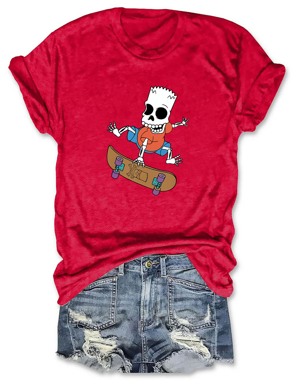 Simpsons Skater Bart Halloween Funny T-Shirt