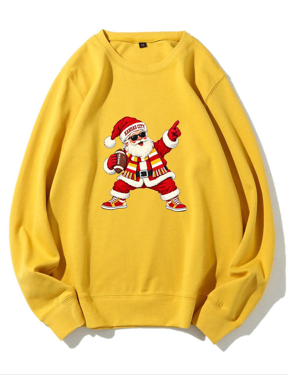 Kansas City Football Santa Sweatshirt