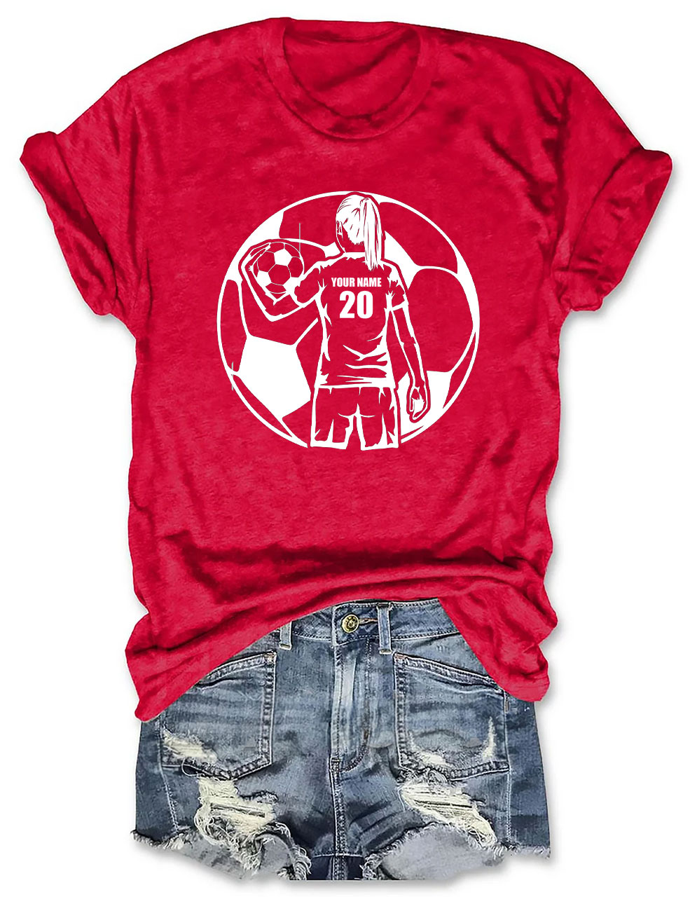 Girls Football Custom T-shirt
