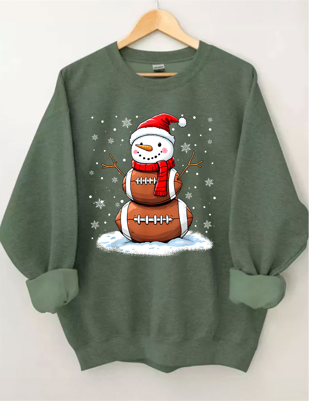 Football Christmas Snowman Sweatshirt