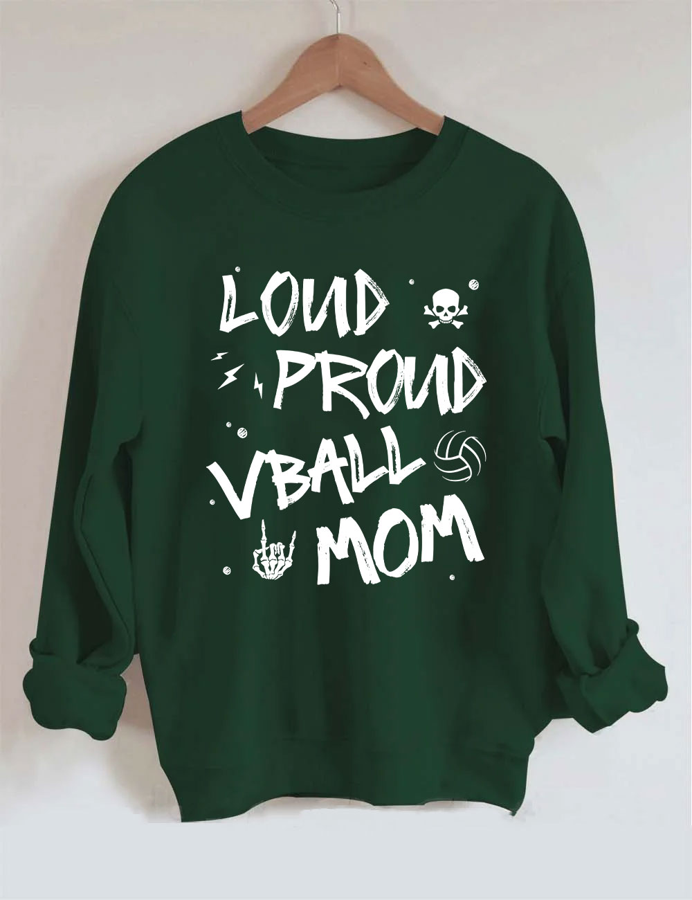 Loud Proud Mom Game Day Volleyball Momma Sweatshirt