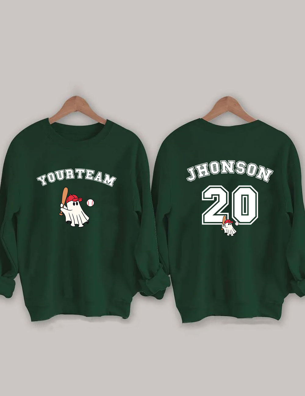 Custom Ghost Baseball Funny Sweatshirt