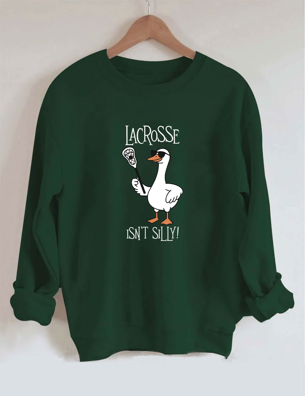 Isn't Silly Cute Lacrosse Funny Sweatshirt