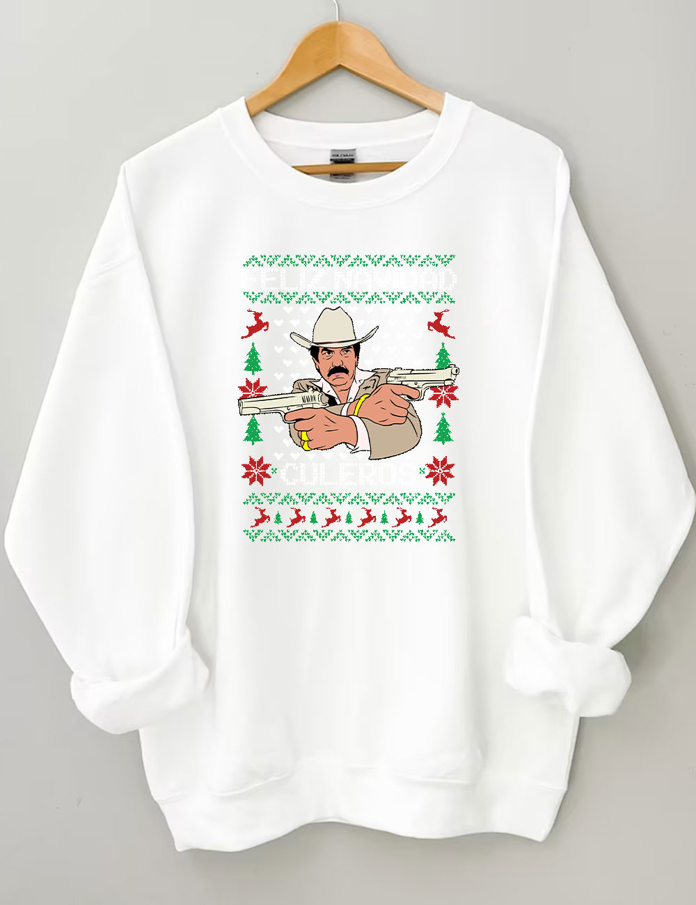 Beto El Mero Le��n del Corrido Quintanilla Christmas Sweatshirt