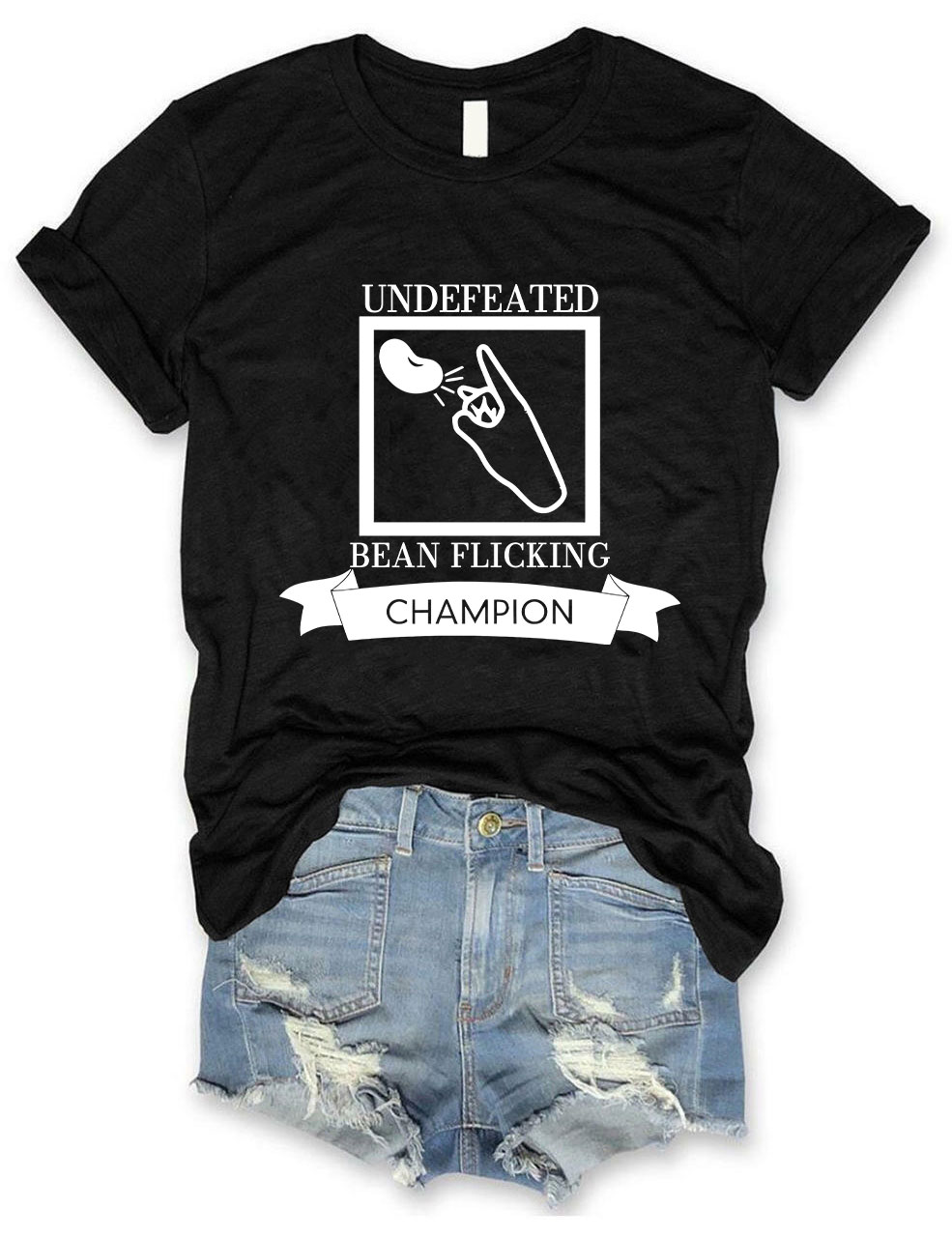 Bean Flicking Champion Funny T-Shirt