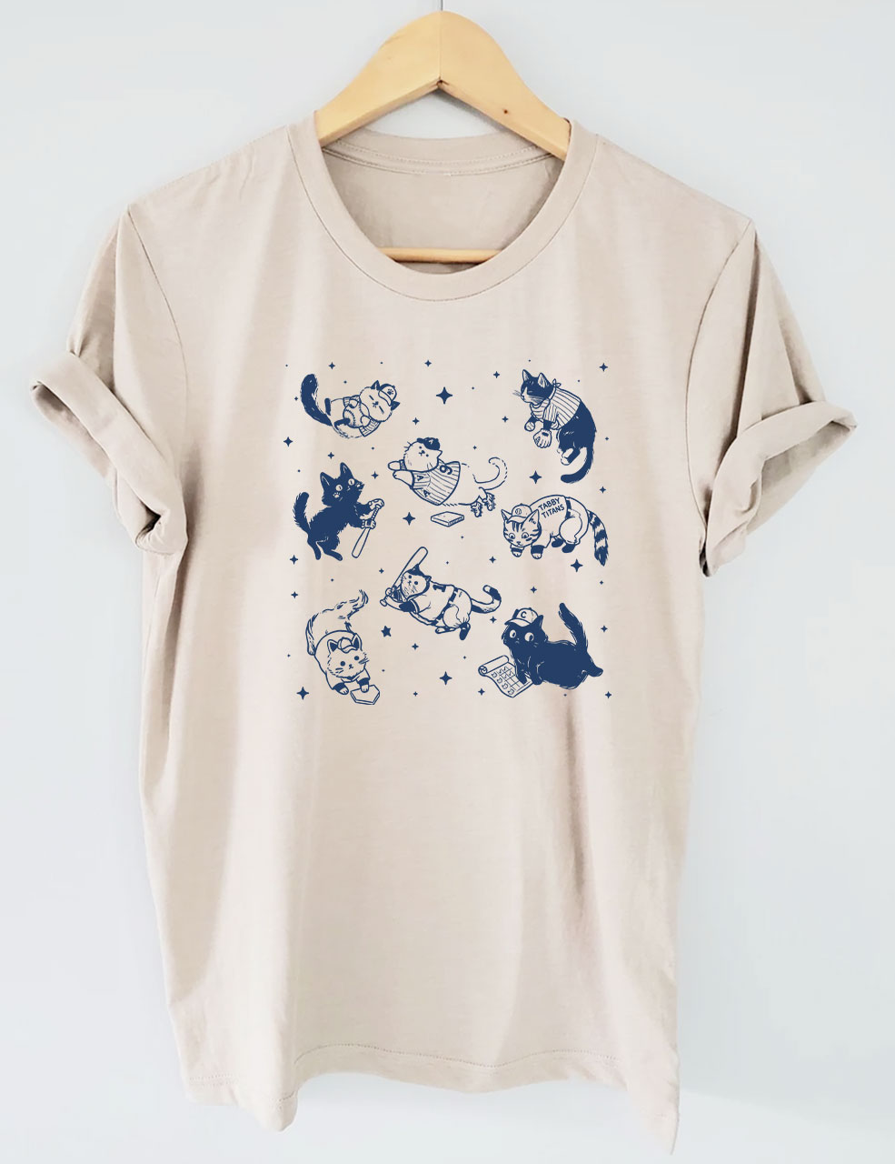 Cute Cat Baseball Funny T-Shirt