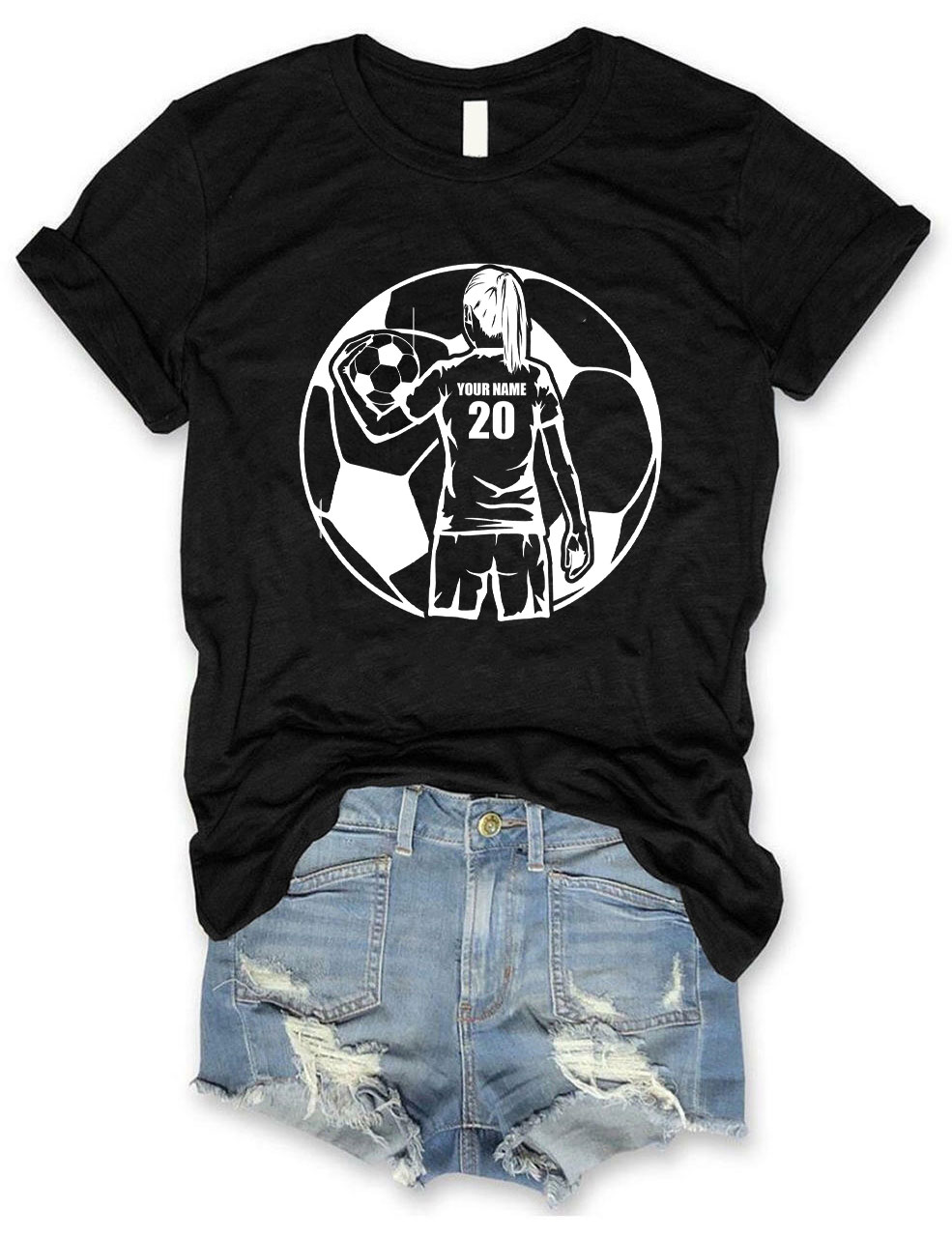 Girls Football Custom T-shirt