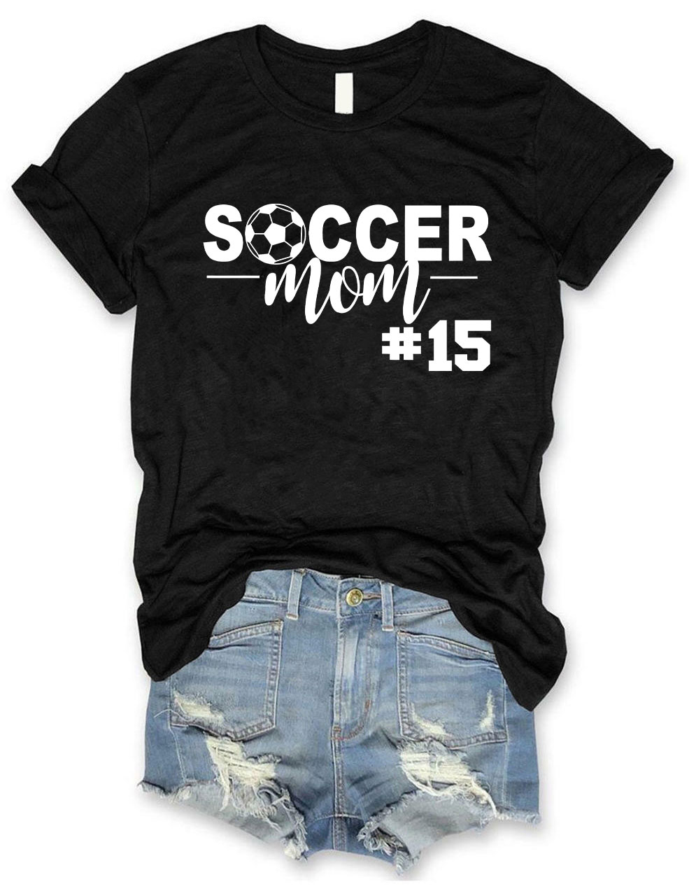 Customized Number Soccer Mom T-shirt