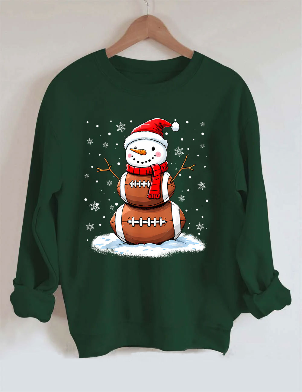 Football Christmas Snowman Sweatshirt
