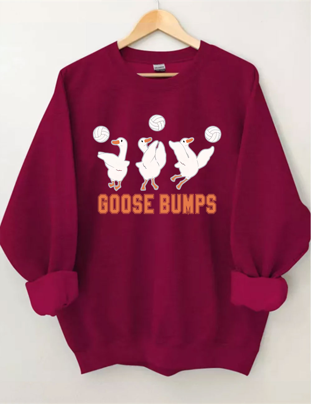 Goose Bumps Funny Volleyball Sweatshirt
