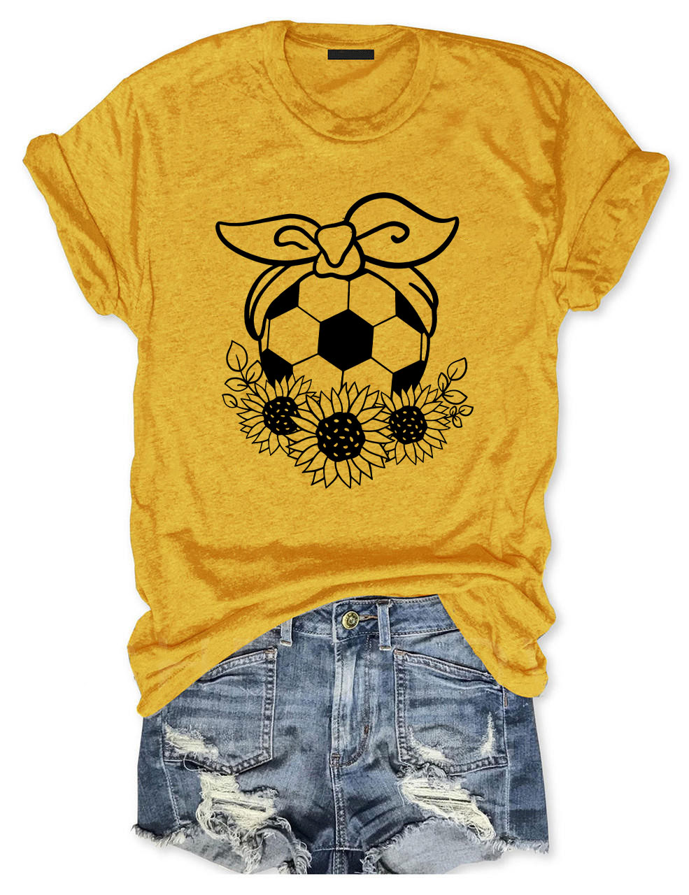 Floral Soccer Ball  T-Shirt