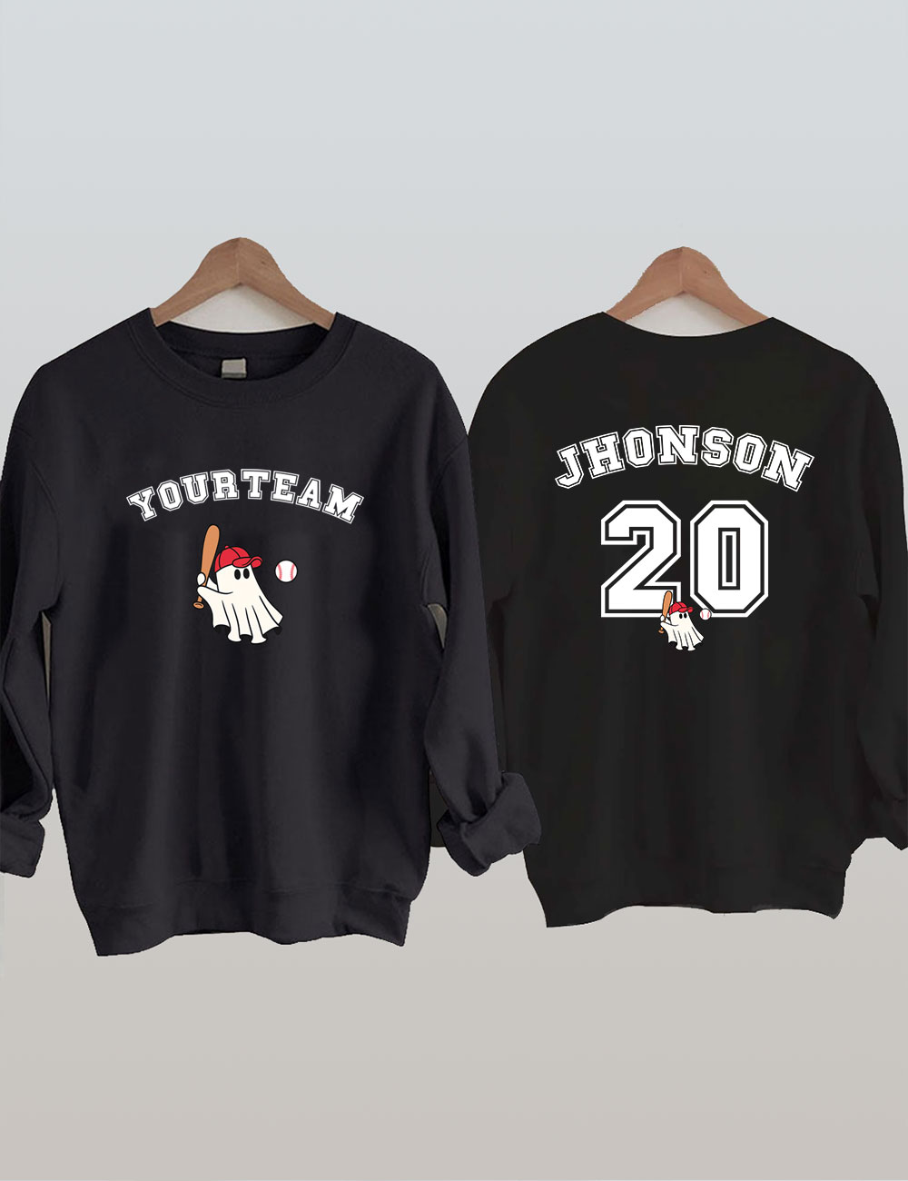 Custom Ghost Baseball Funny Sweatshirt