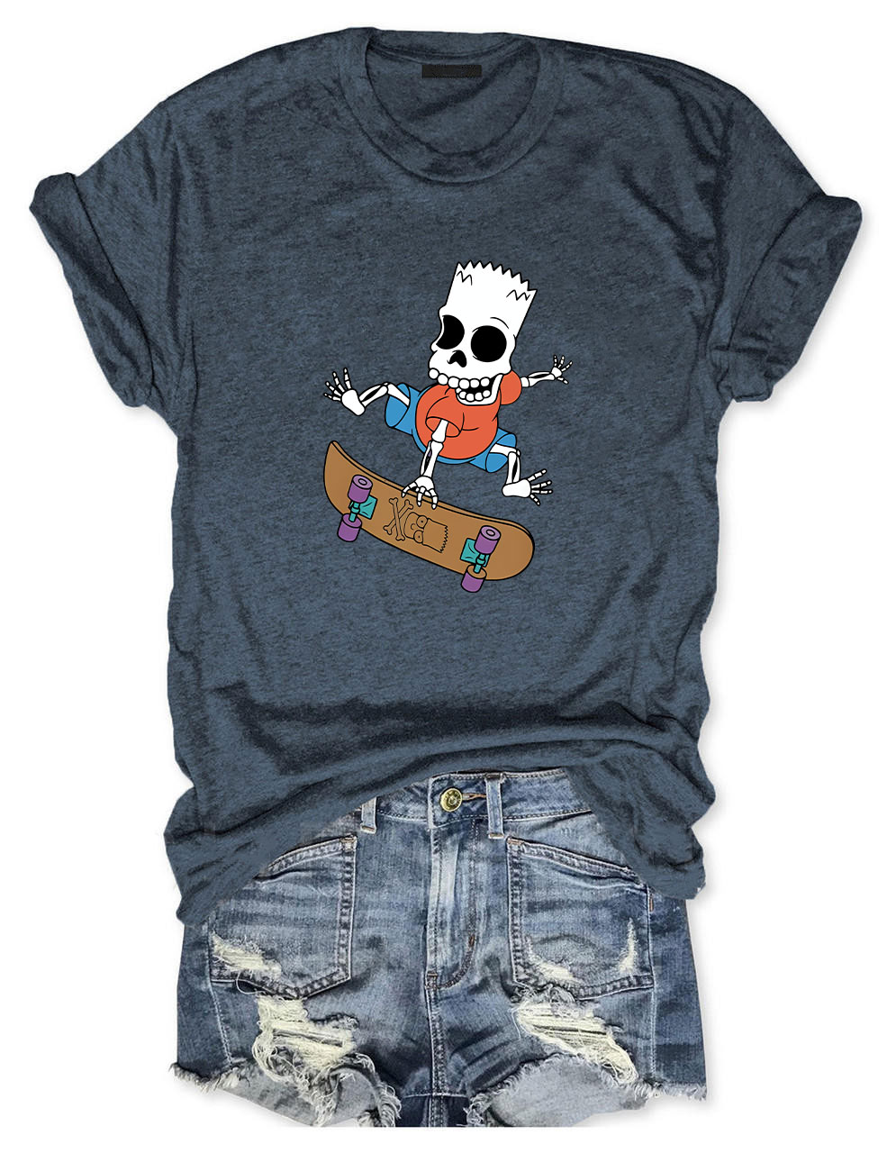Simpsons Skater Bart Halloween Funny T-Shirt