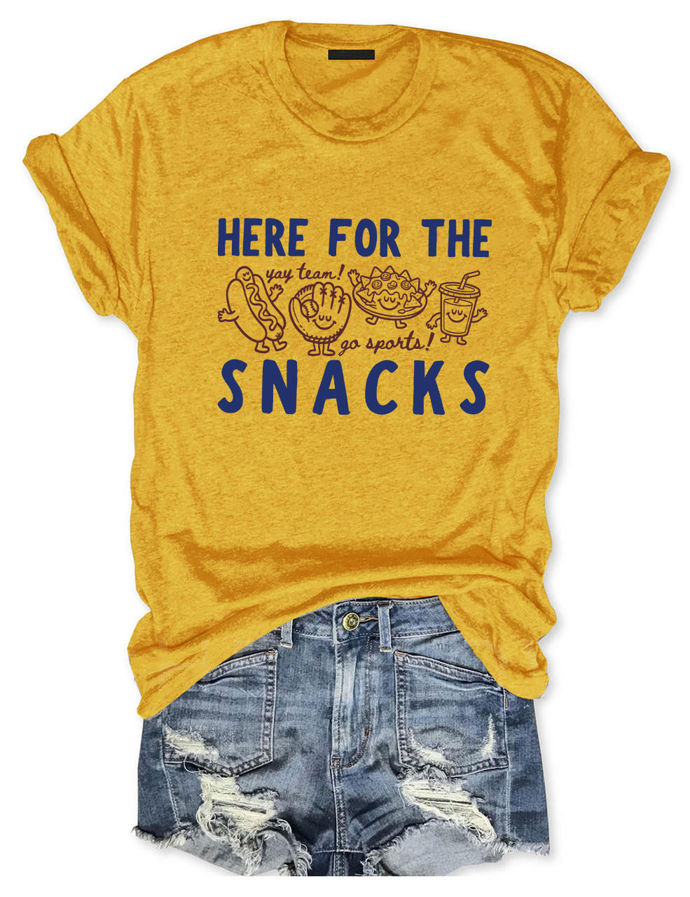 'Here For The Snacks'  Baseball T-Shirt