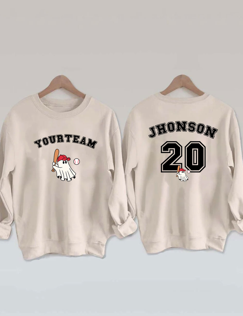 Custom Ghost Baseball Funny Sweatshirt