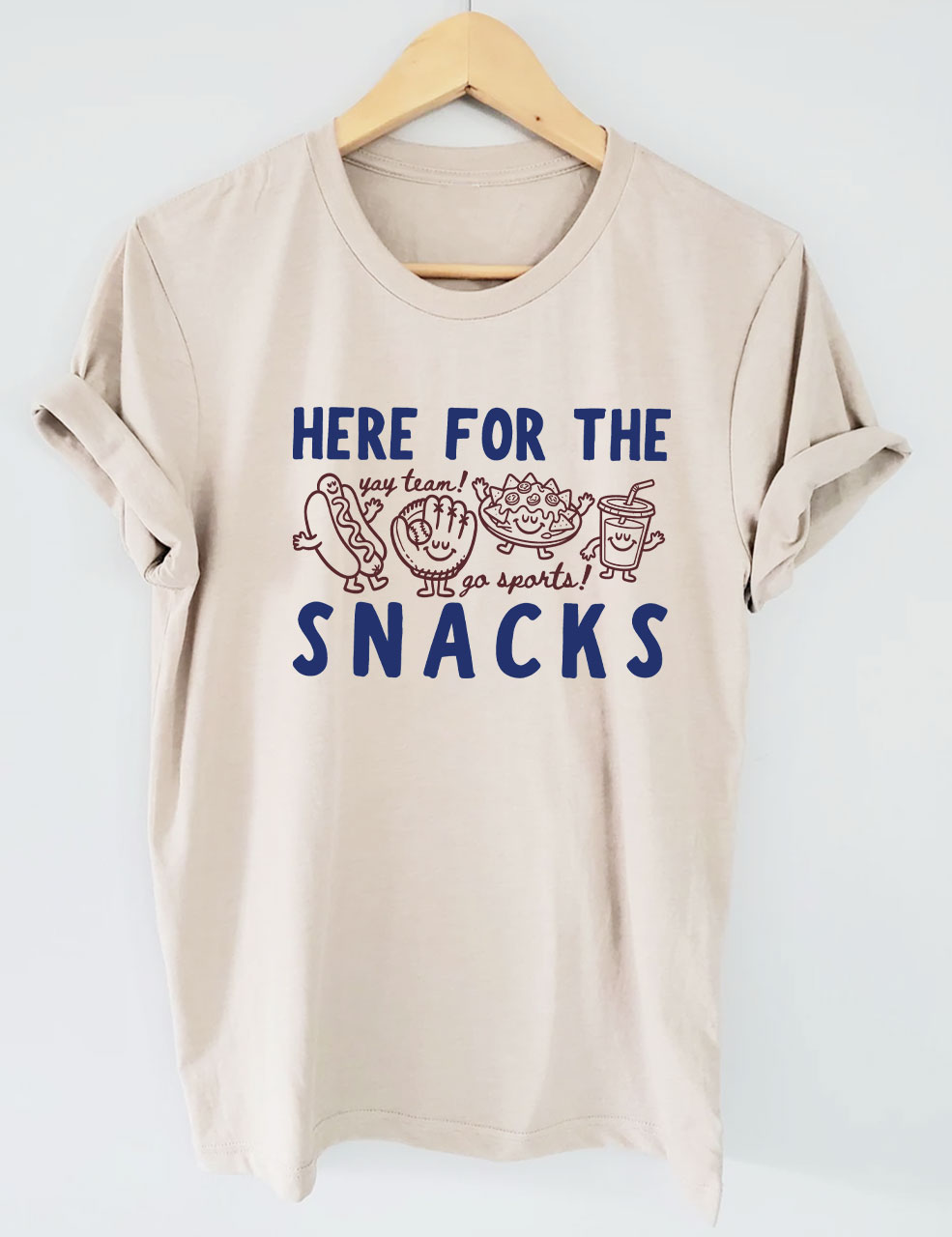 'Here For The Snacks'  Baseball T-Shirt