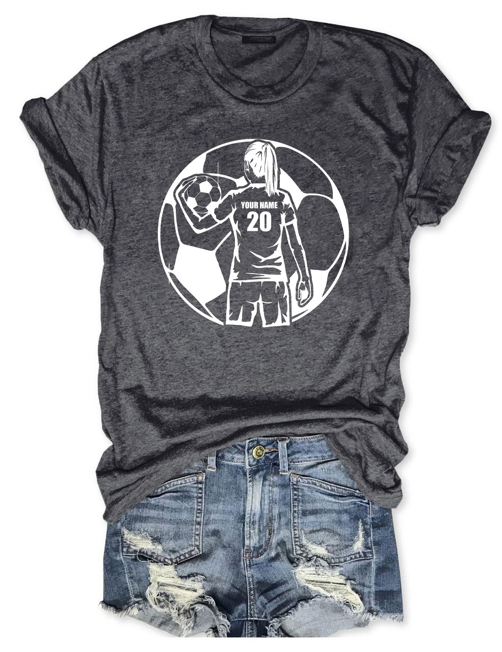 Girls Football Custom T-shirt