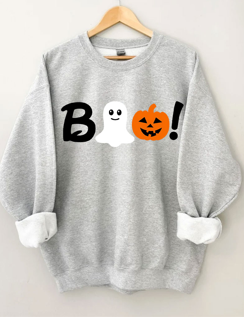 Boo Halloween Ghost Basketball Sweatshirt