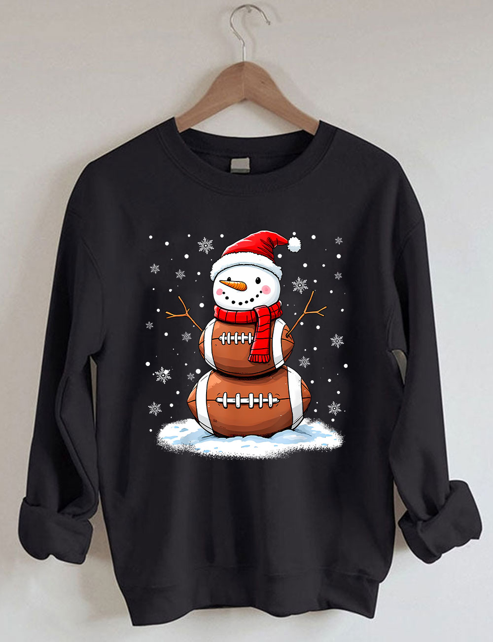 Football Christmas Snowman Sweatshirt