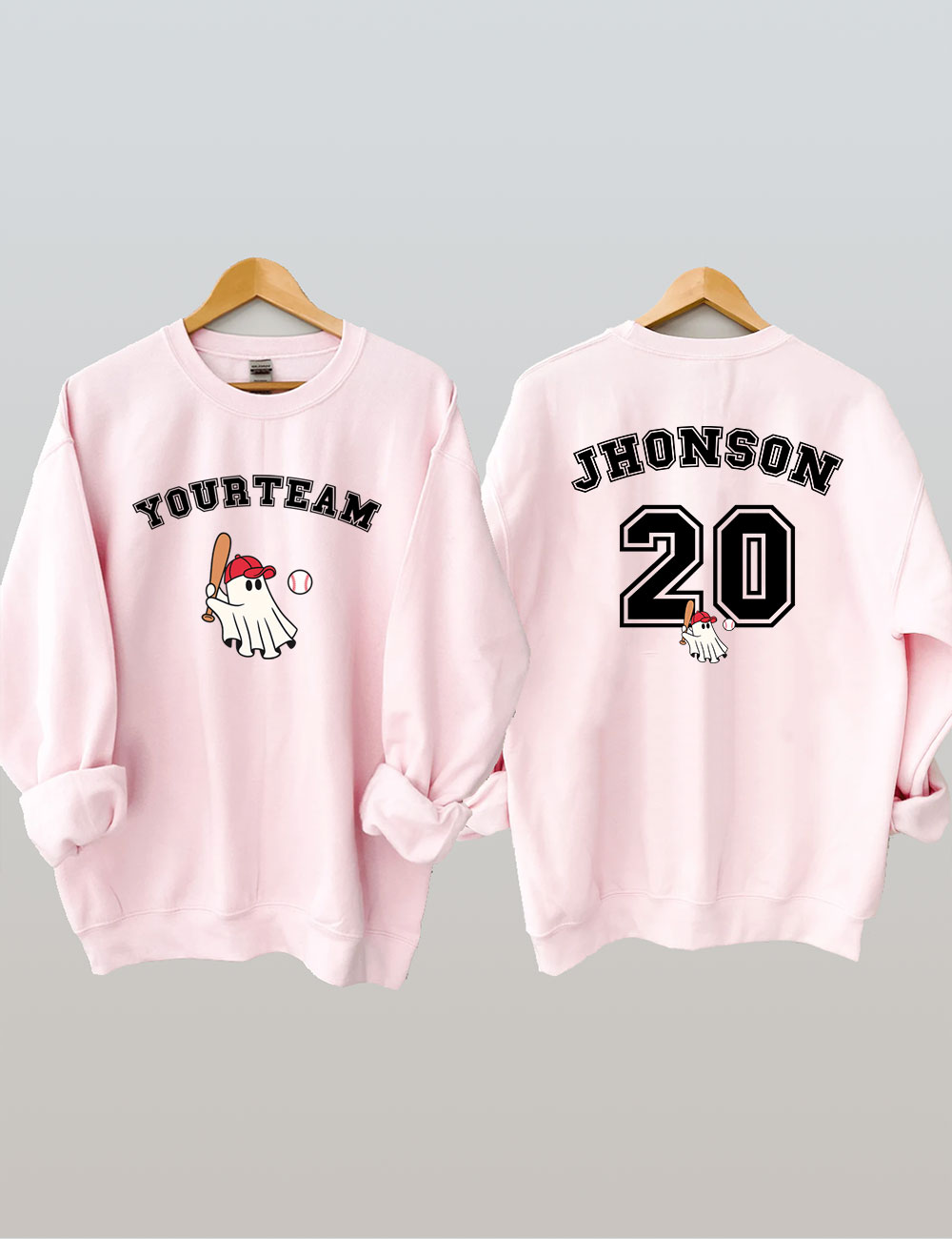 Custom Ghost Baseball Funny Sweatshirt