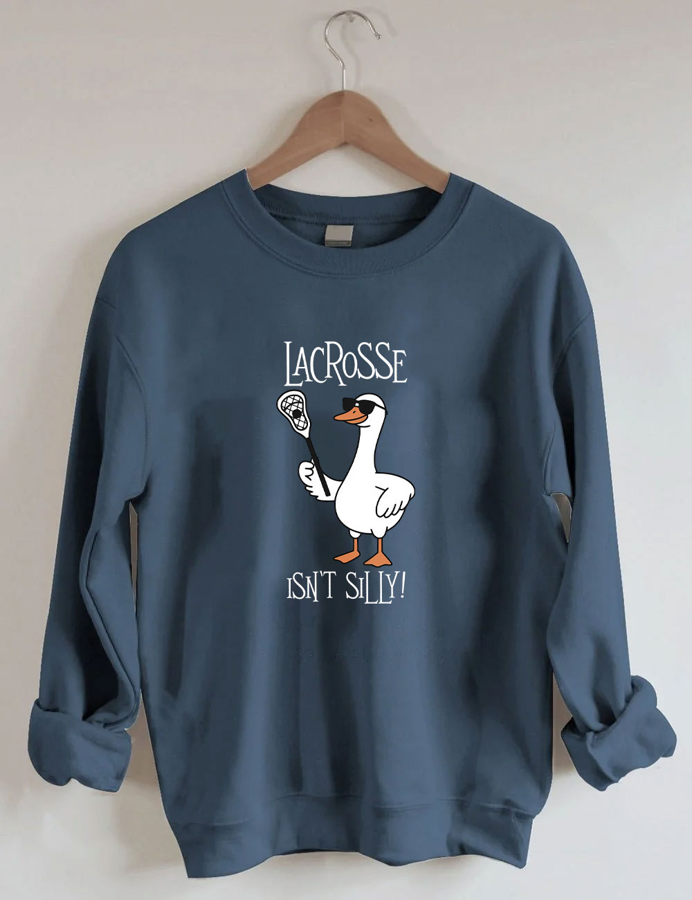 Isn't Silly Cute Lacrosse Funny Sweatshirt