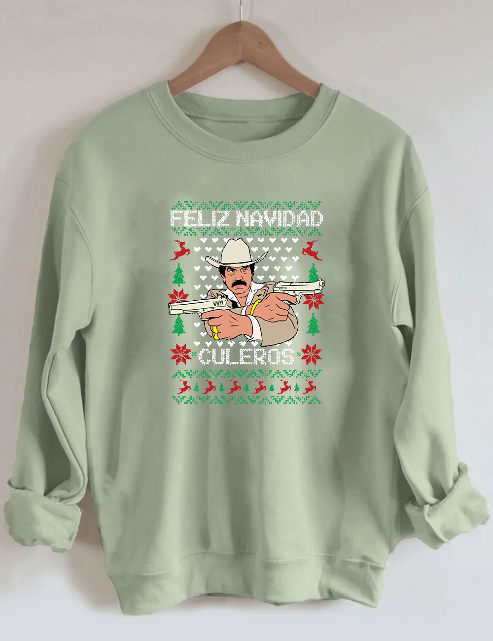 Beto El Mero Le��n del Corrido Quintanilla Christmas Sweatshirt