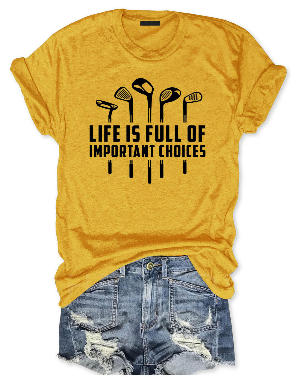 Life's Full of Important Choices Funny Golf  T-shirt