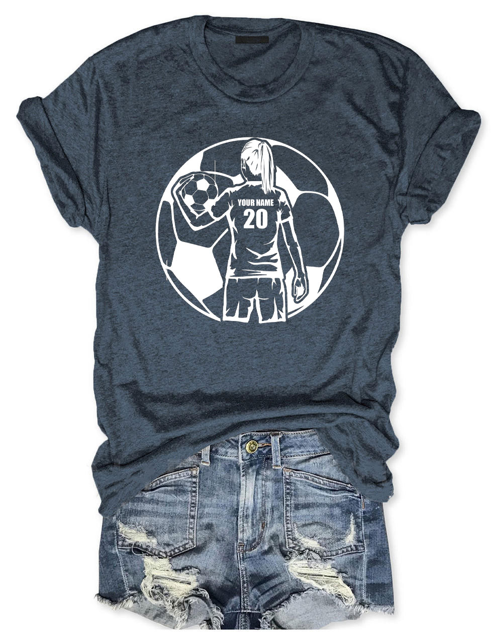 Girls Football Custom T-shirt