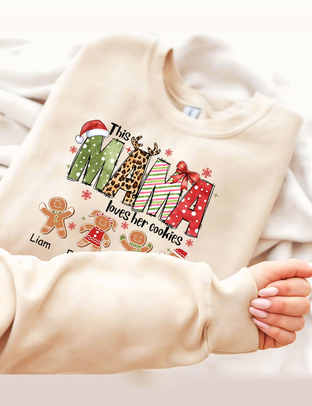 Custom This Mama Loves Her Cookies Christmas Sweatshirt