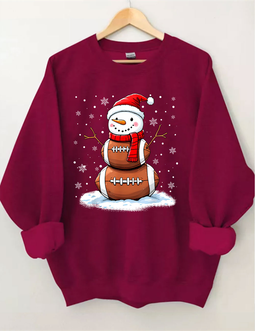 Football Christmas Snowman Sweatshirt