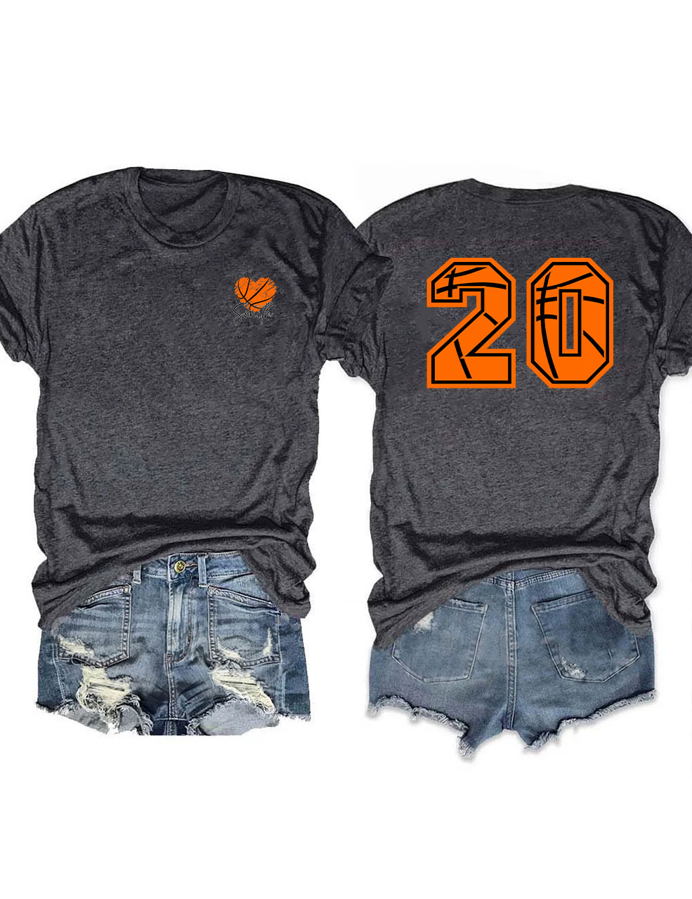 Custom Basketball Heart Funny T-shirt