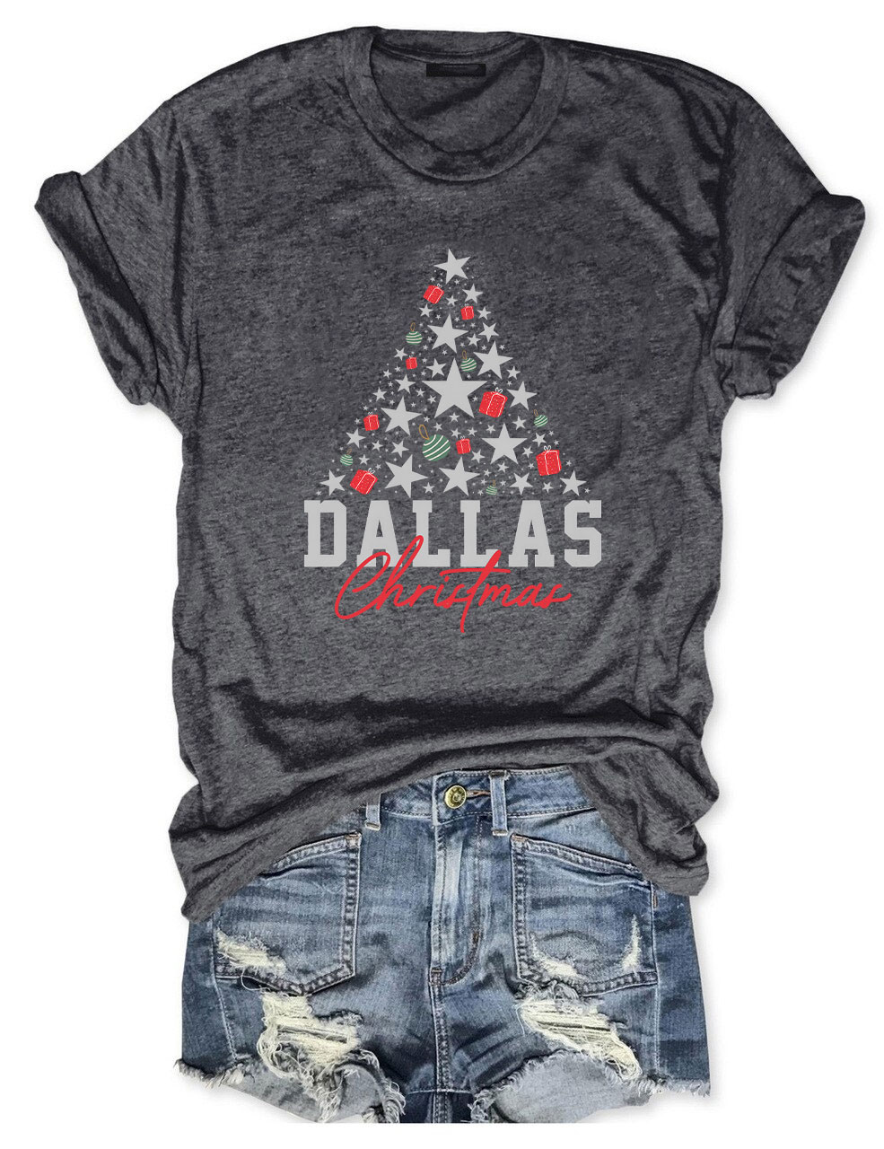 Dallas Cowboys Christmas Tree Football T-Shirt