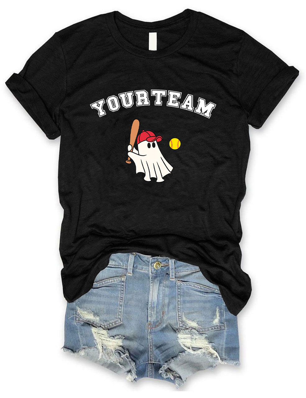 Custom Ghost Softball Funny T-shirt