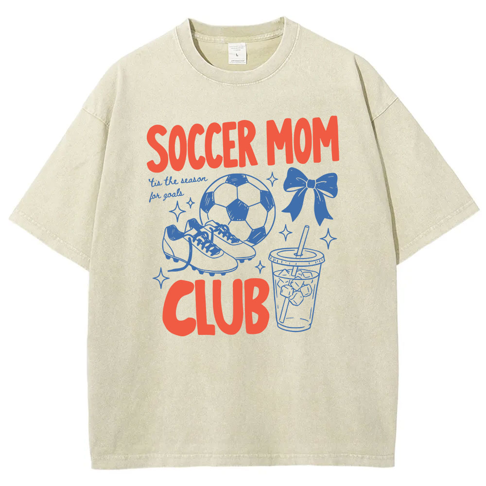 Soccer Moms Club Washed T-shirt