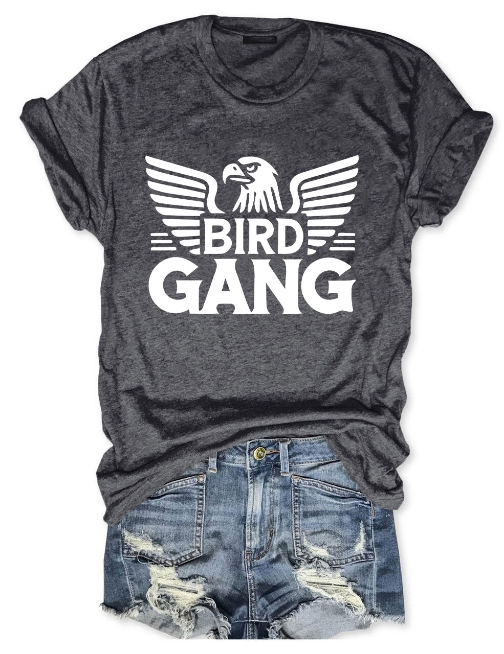 Bird Gang Eagle Football T-Shirt