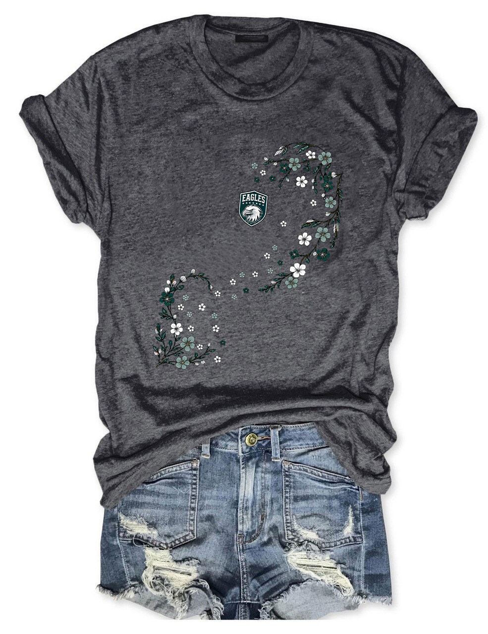 Eagles Floral Football T-Shirt