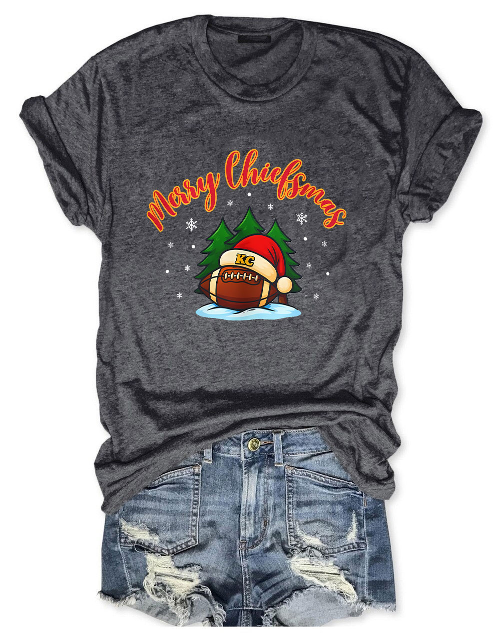 Merry Chiefsmas Kansas City Football T-Shirt