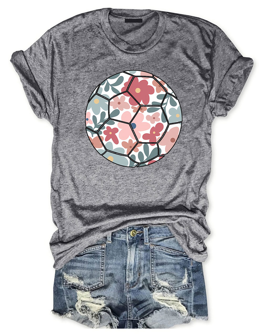 Floral Football T-shirt