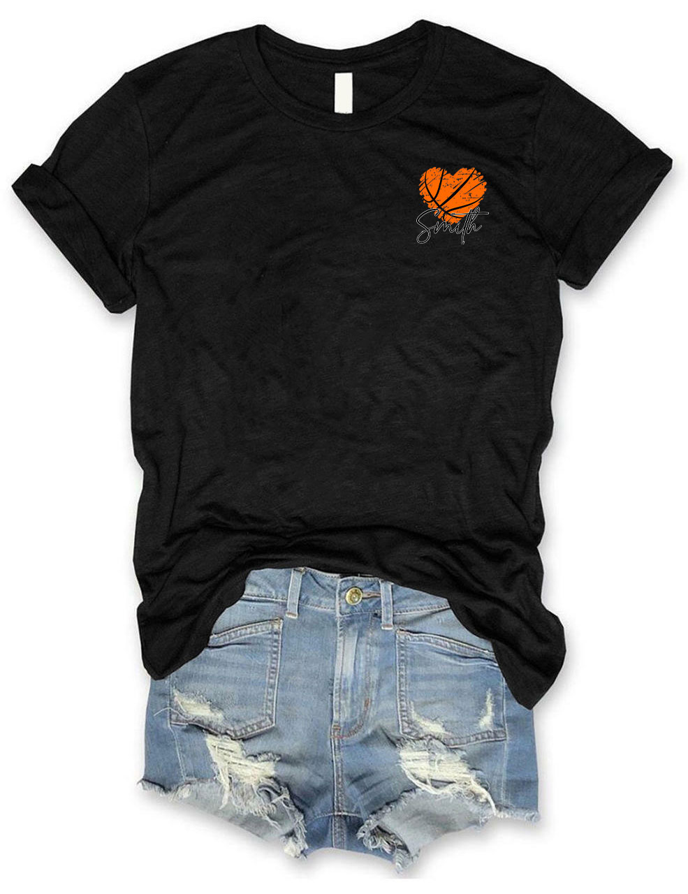 Custom Basketball Heart Funny T-shirt