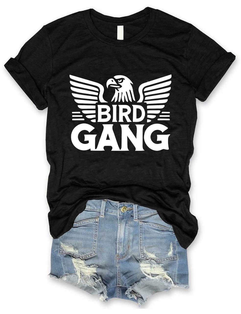 Bird Gang Eagle Football T-Shirt