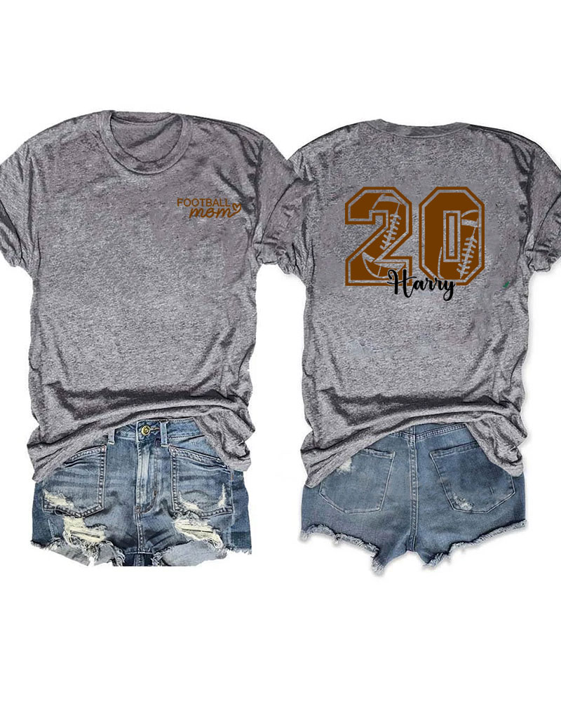 Customized Football Mom T-shirt