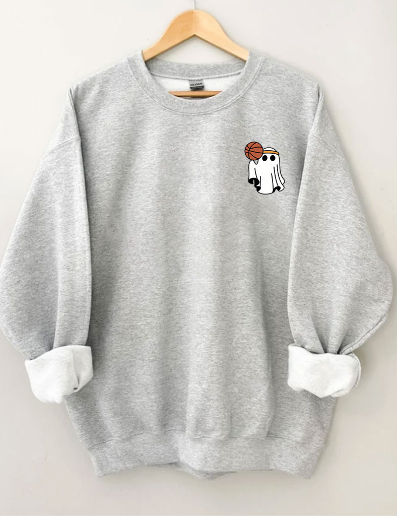 Halloween Ghost Basketball Sweatshirt