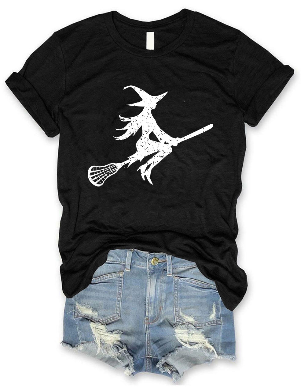 Sorta Spooky Witch Lacrosse T-shirt
