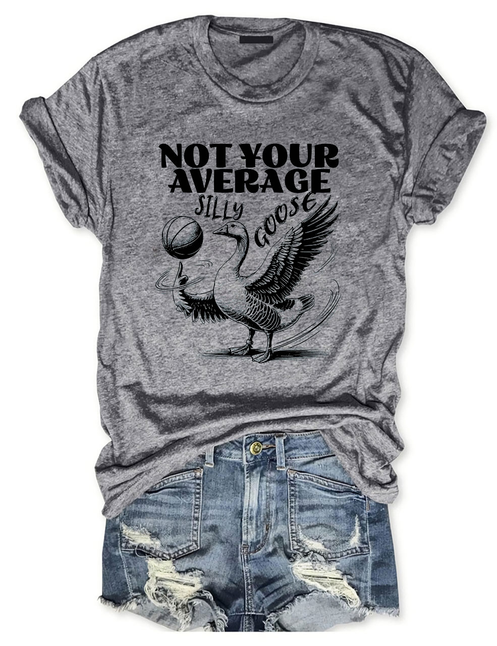 Not Your Average Silly Goose Funny Basketball T-shirt