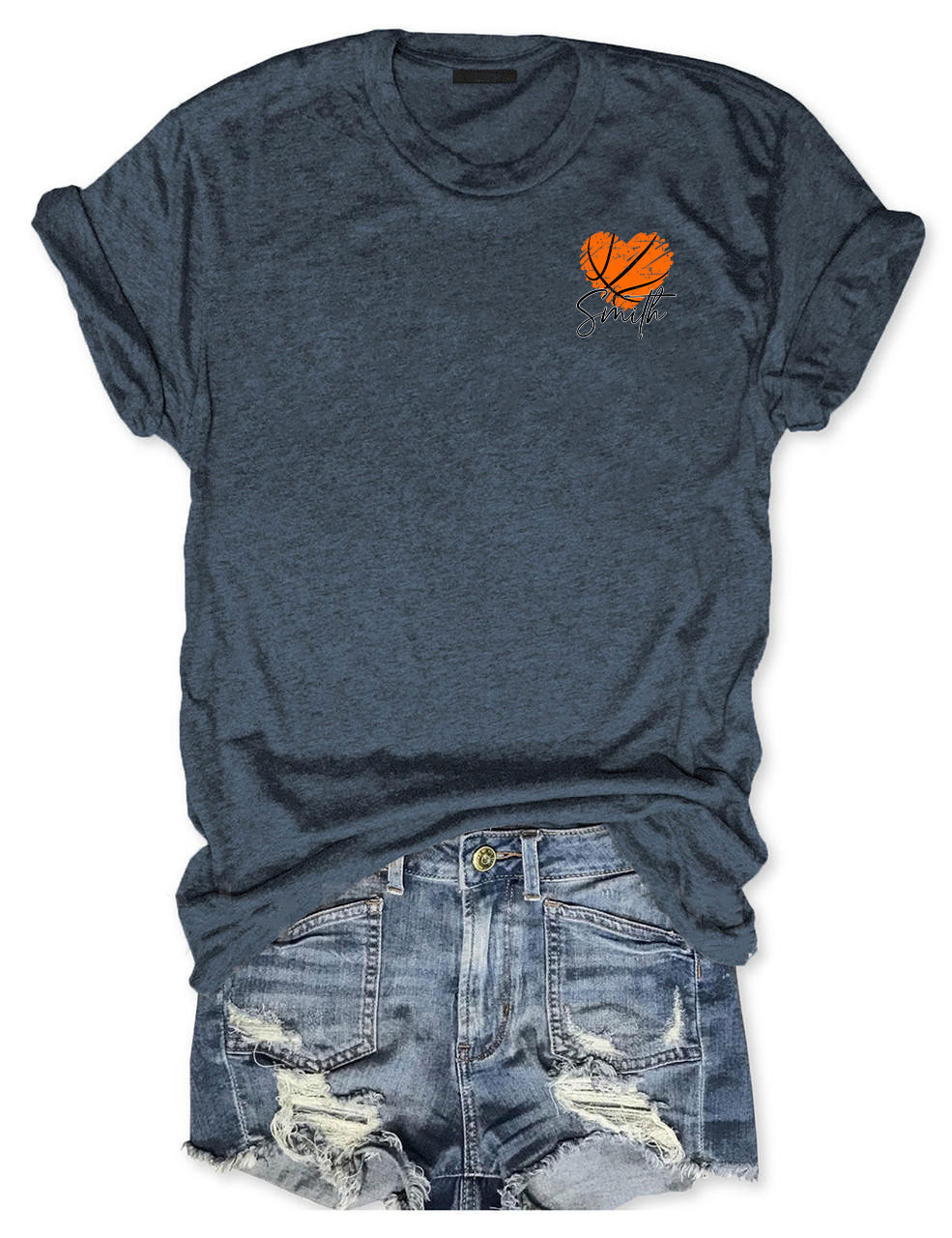 Custom Basketball Heart Funny T-shirt