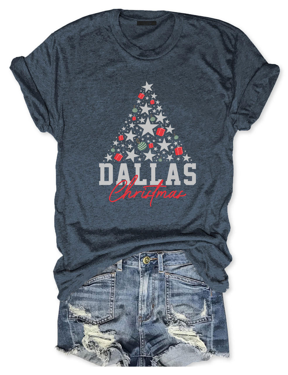 Dallas Cowboys Christmas Tree Football T-Shirt