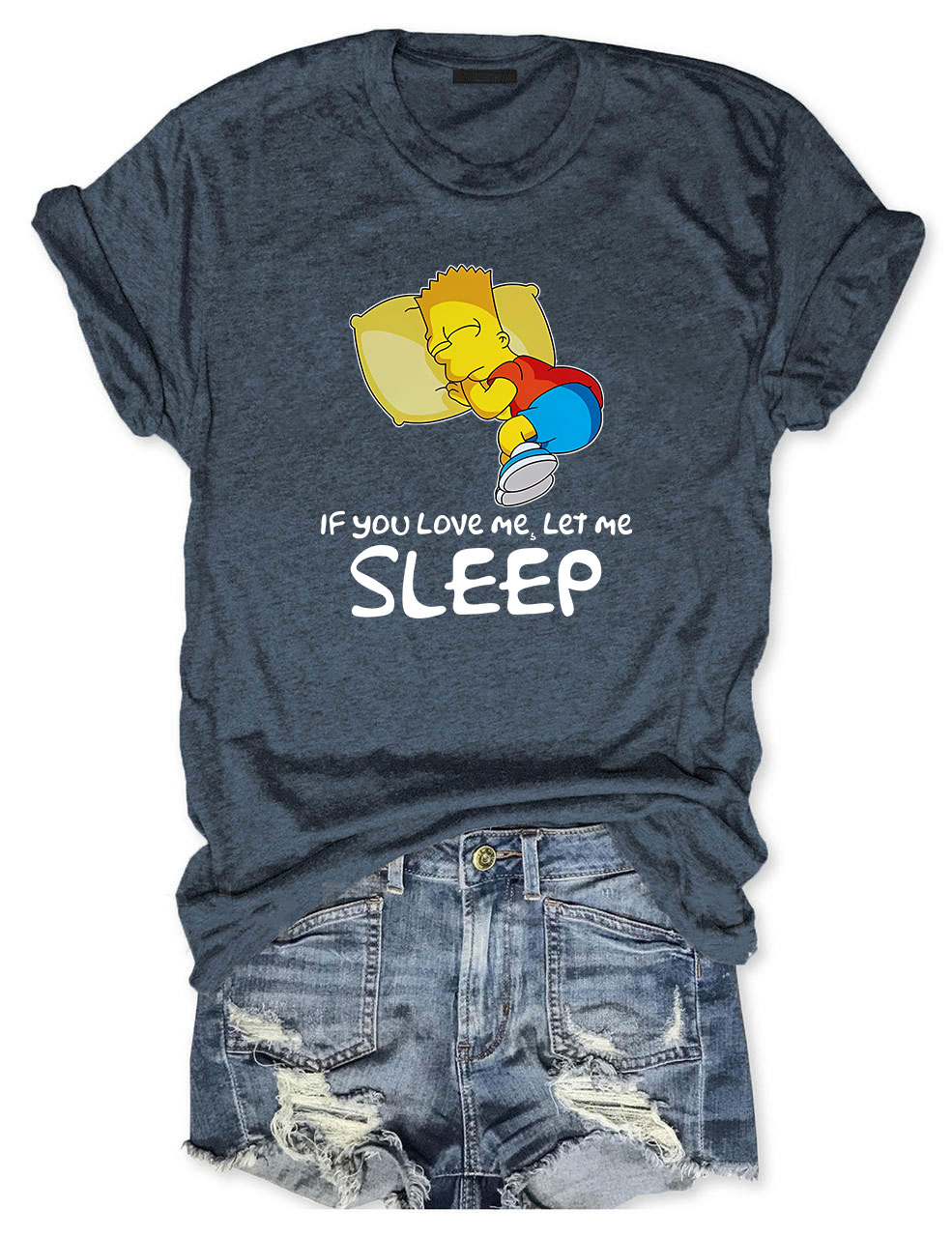 Bart Simpson If You Love Me Let Me Sleep Funny T-Shirt
