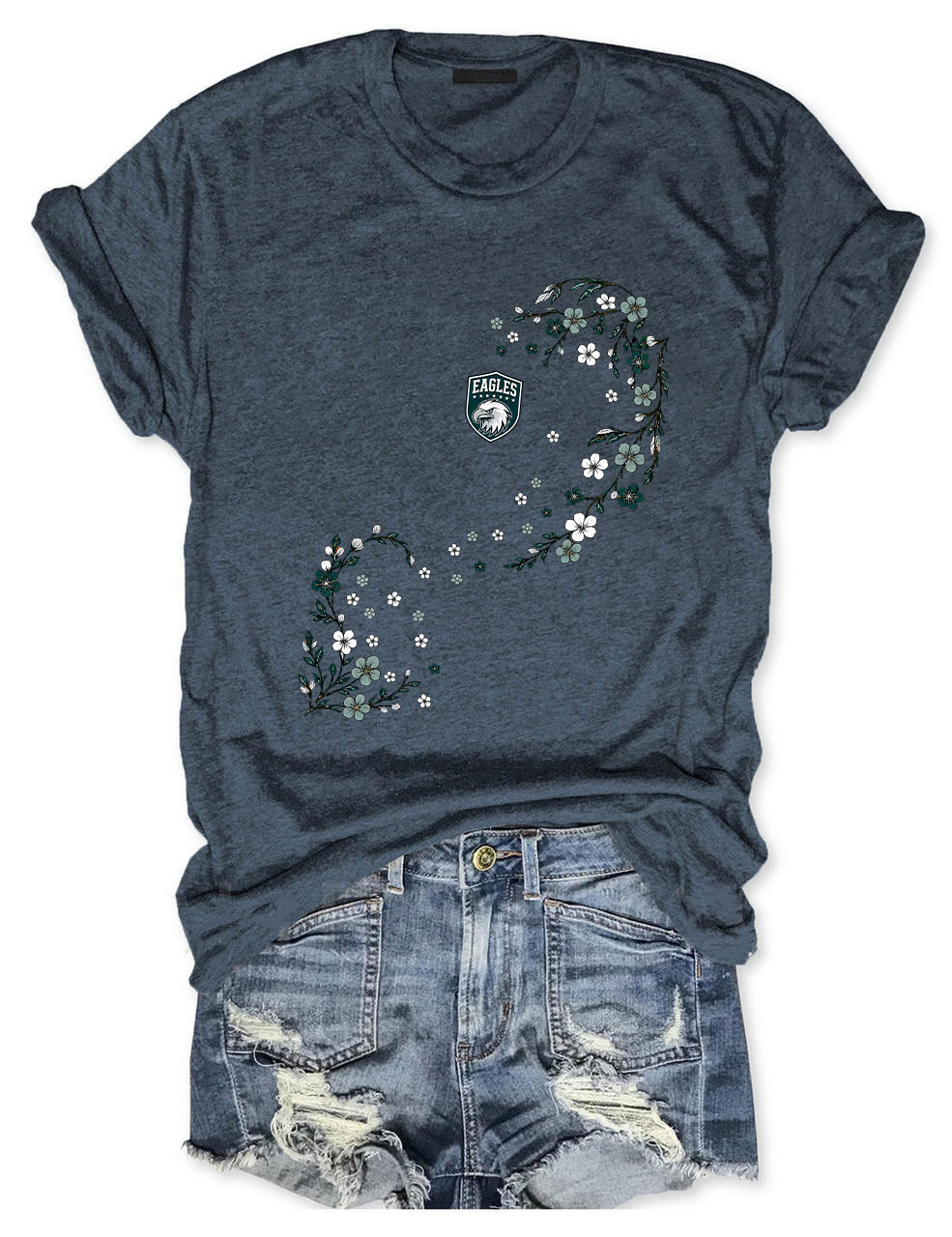 Eagles Floral Football T-Shirt