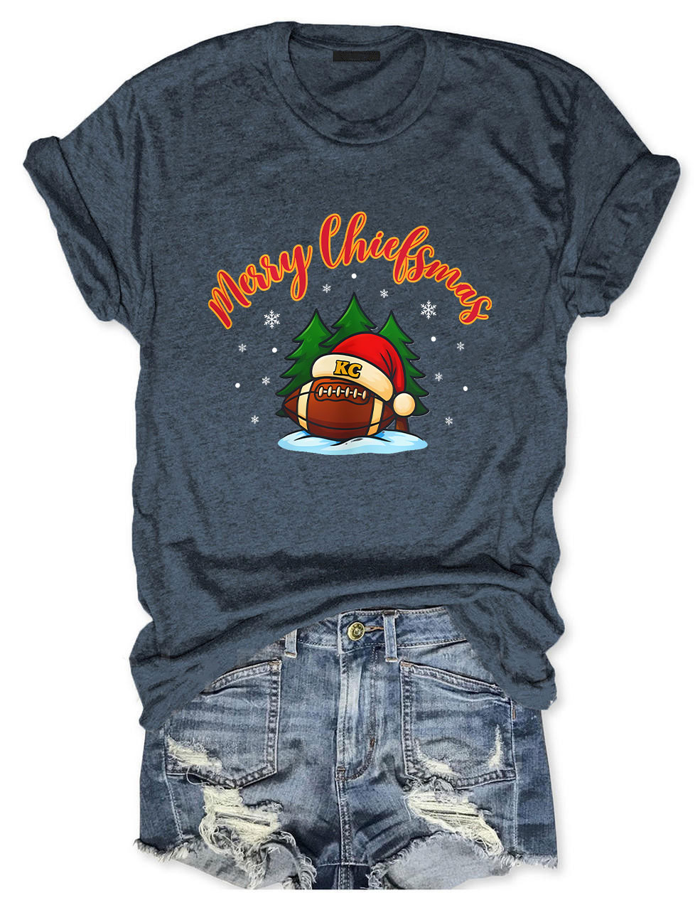 Merry Chiefsmas Kansas City Football T-Shirt