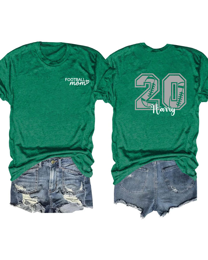 Customized Football Mom T-shirt